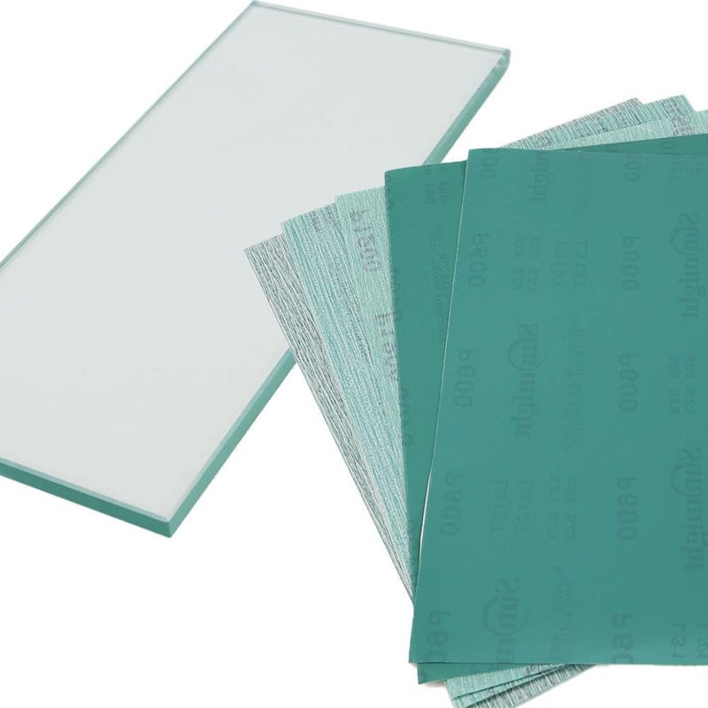 SCOTTCHEN Float Plate Glass Lapping Plate for Scary Sharp System 5-1/8in W x 11-7/8in L x 8mm T, with Anti-slip mat-1pcs - Image 5
